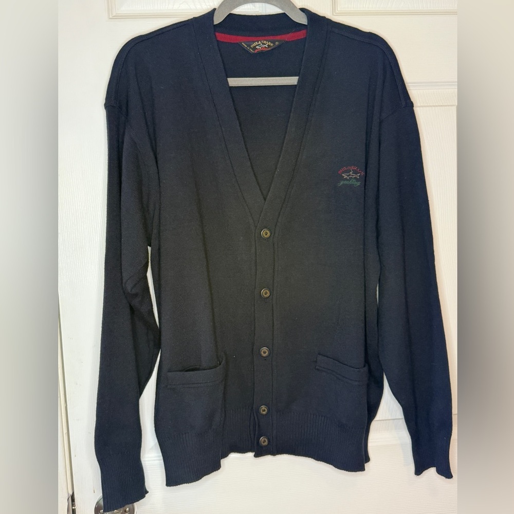 Paul & Shark Yachting Men’s Cardigan Sweater Navy Blue size M